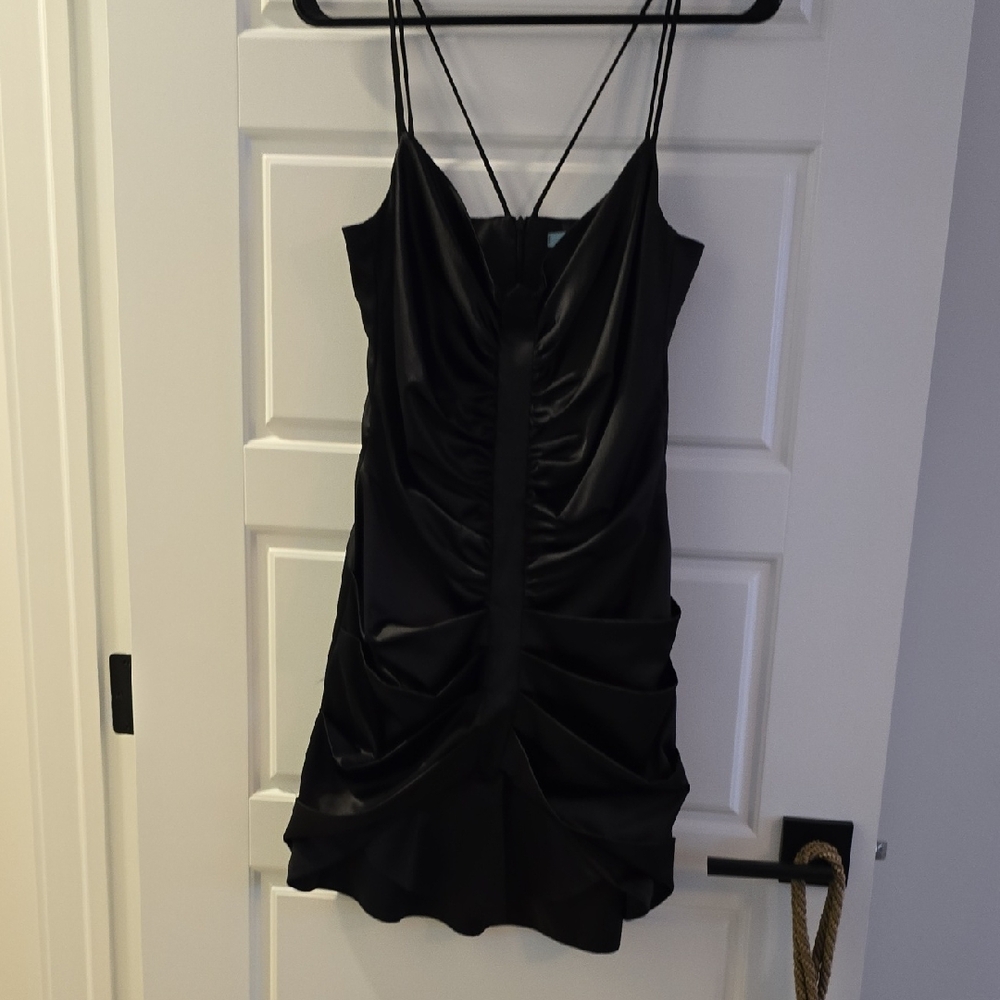 Elegant Black Ruched Dress MARCIANO